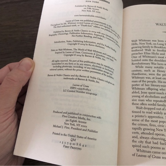 Leaves of Grass (first and “Death-bed” editions) by: Walt Whitman paperback book - Picture 2 of 6